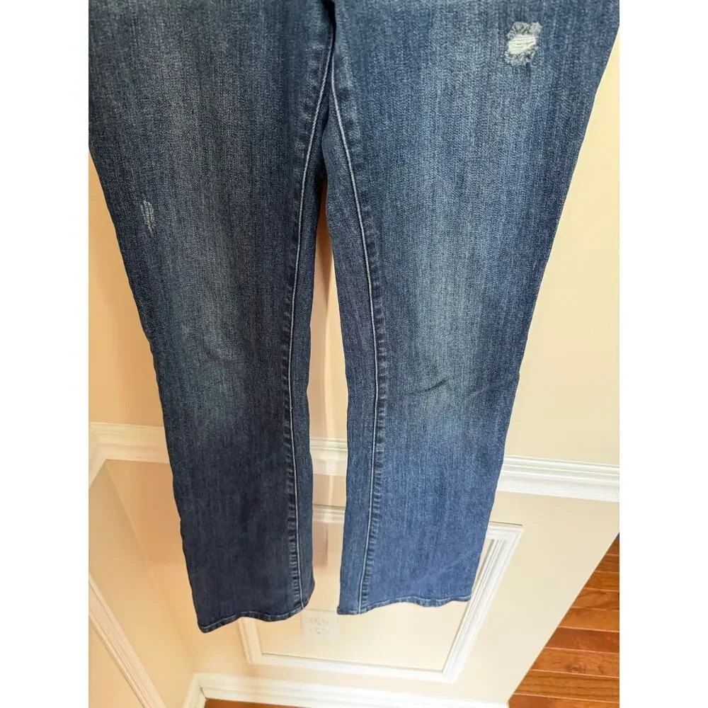 Kut From the Kloth Dark Wash Y2K Nicole Boot Cut Jeans Casual Distressed- Sz 6